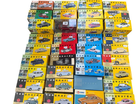 Collection of Vanguards diecast models in boxes, approximately 80. thumbnail