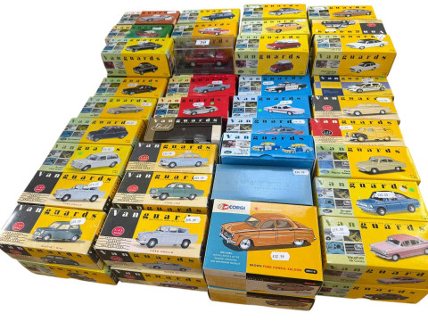 Collection of Vanguards diecast models in boxes, approximately 80.