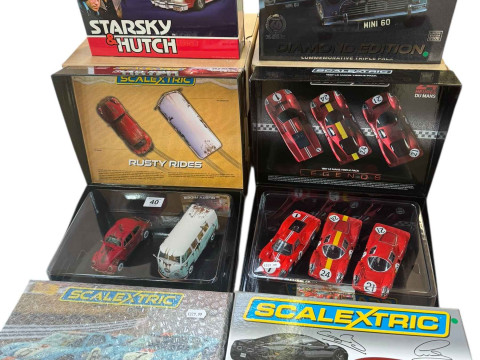 Collection of Trade Pack Scalextric including 1967 Le Mans, Starsky and...