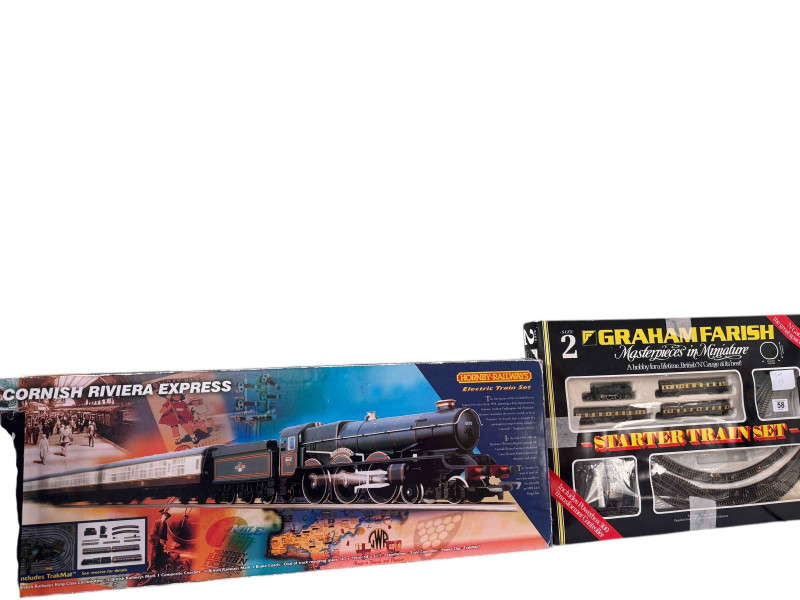 Hornby Cornish Riviera Express train set and Graham Farish size 2 N gauge set.