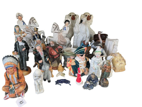 Royal Doulton figures including The Lawyer, The Doctor, Falstaff, Staffordshire...