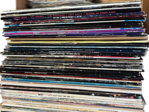 Four boxes of LP records. thumbnail