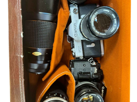 Case of cameras including Canon AI, Canon FX, etc.