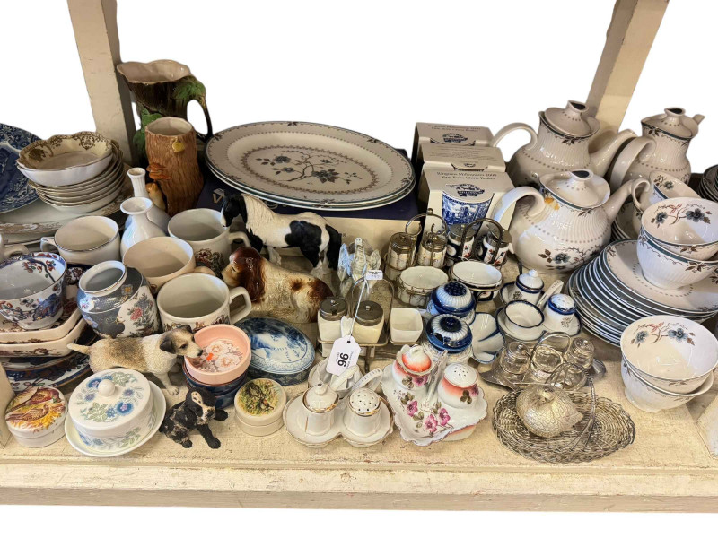 Royal Doulton Old Colony, Ringtons, USSR figurines, Wedgwood, collectors plates, Beefeater English Ironstone pottery, etc.