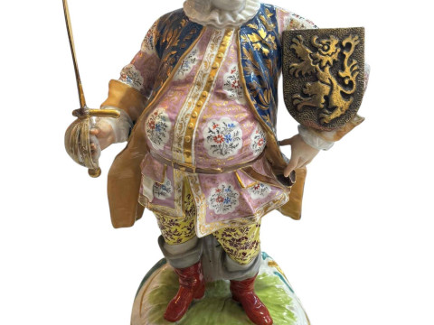 19th Century Derby porcelain figure of actor James Quinn playing Falstaff.