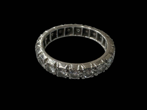 Gold eternity style ring, size L.