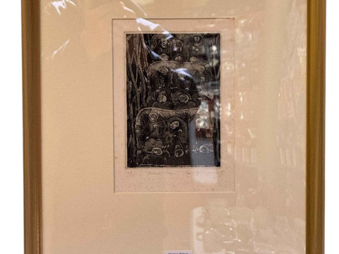 Tom McGuinness, Miners Train, limited edition etching, signed, titled...