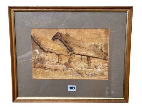 Sam Bough RSA (1822-1878) Helen MacGregors House, Wife of Rob Roy, watercolour,...