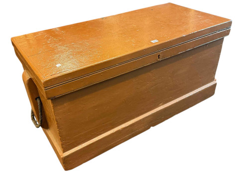 Painted pine trunk, 53cm by 109cm by 52cm.