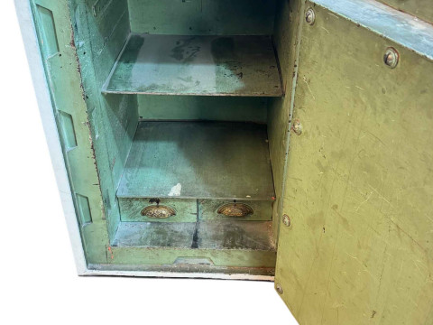 Hamilton & Co floor safe and key, 92cm by 64.5cm by 63.5cm. thumbnail