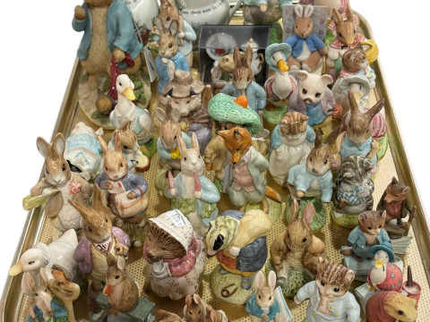 Collection of Beswick and Royal Albert Beatrix Potter figures and china,...