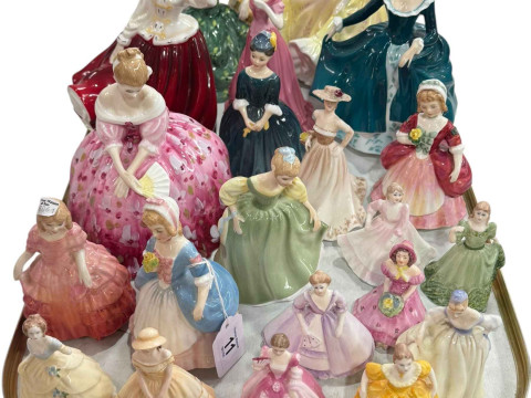 Collection of Royal Doulton, Coalport and Royal Worcester figures.