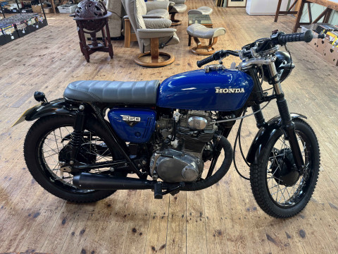Honda CB250 K4 Motorcycle, Registration Number HFN 629L, first date of registration 25-04-1973, beautifully restored with freshly powder coated wheels, new spokes and bearings front and rear, jack seals, brake shoes, headstock bearings, the bike has electric start button and good compression. thumbnail