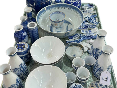 Collection of Chinese and other blue and white china.