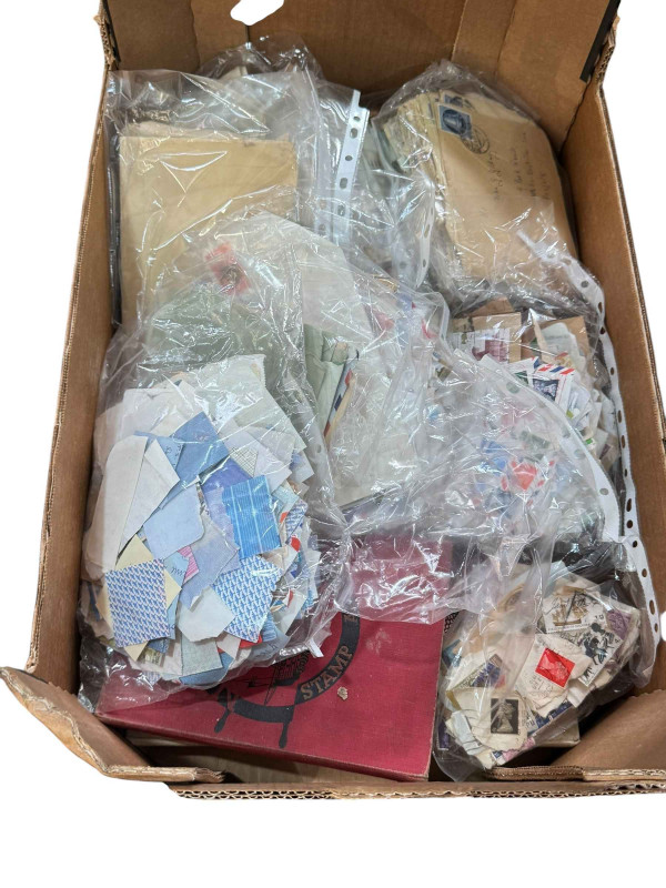 Stamp albums, stamps, etc.