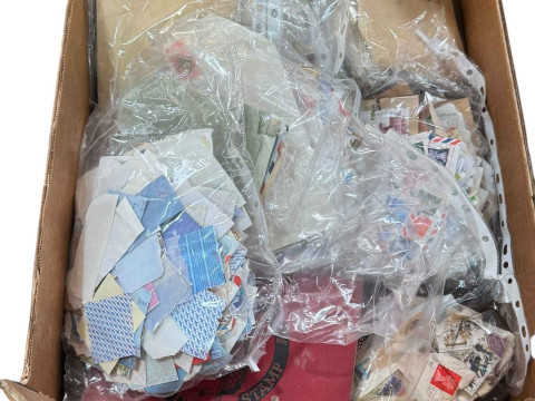 Stamp albums, stamps, etc.