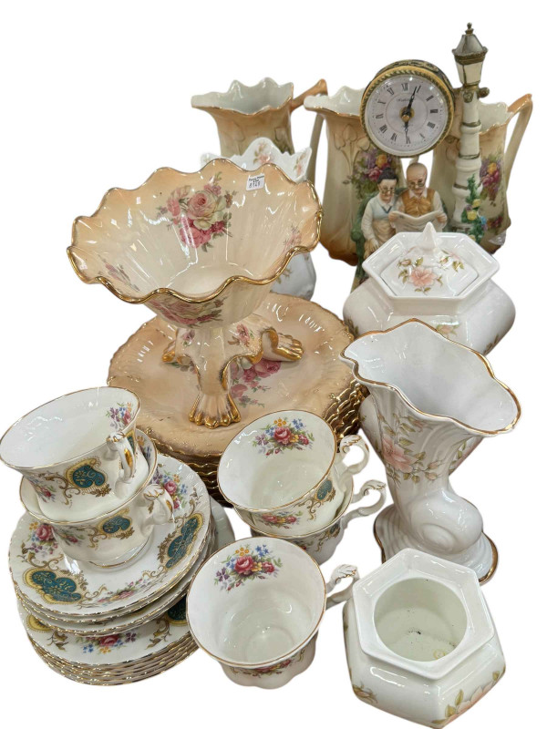 Royal Albert Old Country Roses part tea and dinner ware, over 60 pieces, Berkeley teaware, graduated jug, dessert set, etc.