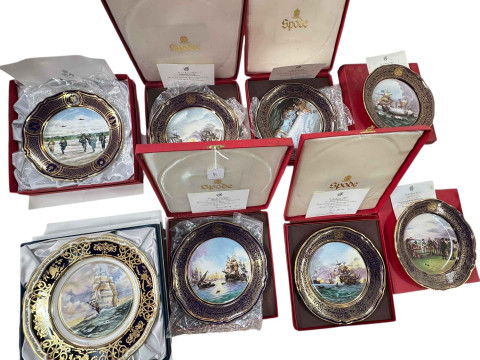 Collection of Spode Armada plates (6), Battle of Britain anniversary plate...