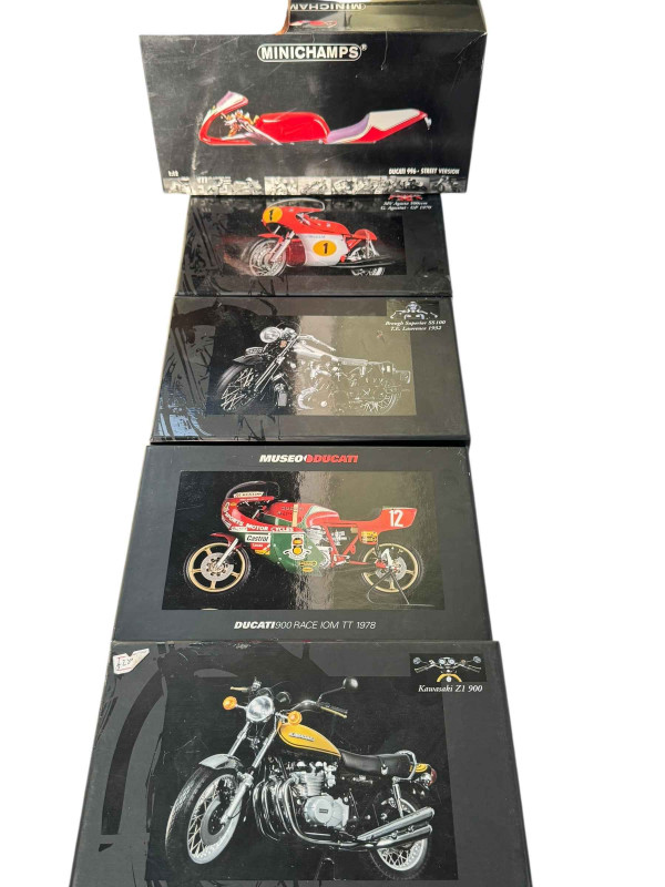 Collection of five Minichamps Motorcycles.