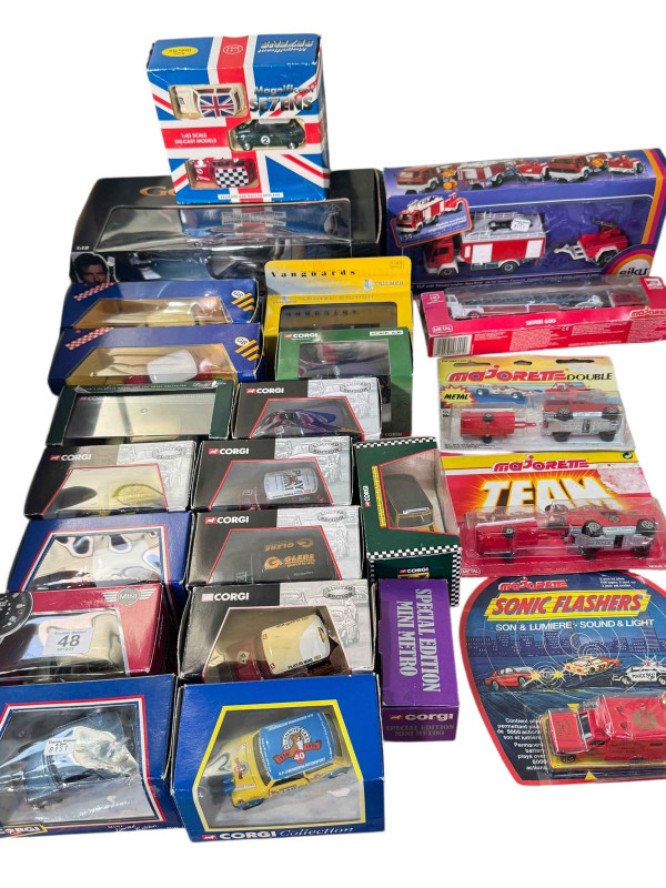 UT Models Goldeneye BMW Z3 Roadster, collection of Corgi Minis, Siku Fire Truck, etc.