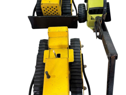 Three Tonka Toy Excavators.