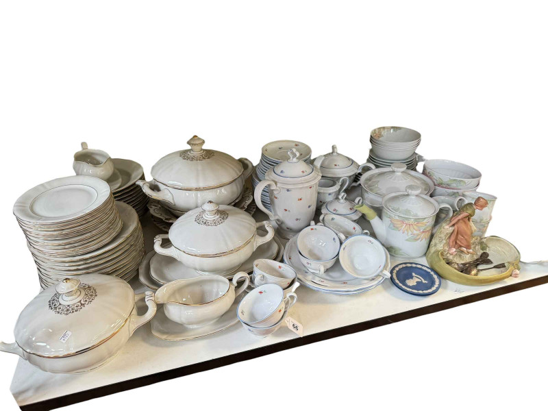 Continental dinnerware, German teawares, Denby tableware, Royal Dux figure, Maling bowl, etc.
