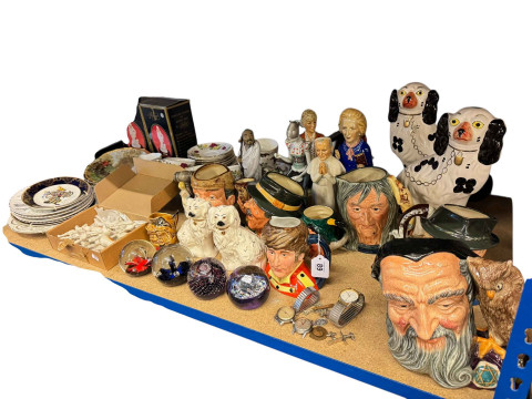 Collection of Beswick hounds, Royal Doulton character jugs, figures, dogs,...