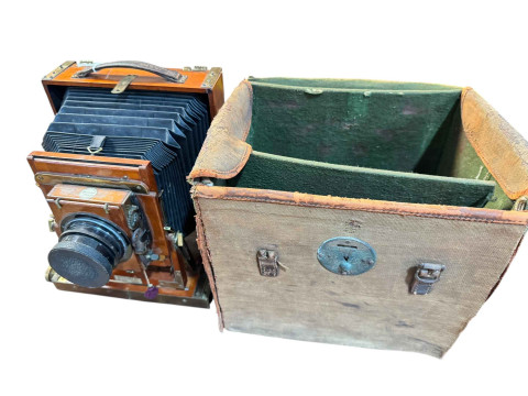 Late 19th/Early 20th Century Thornton Pickard mahogany and brass folding...