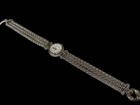 Ca Doro 9 carat white gold bracelet wristwatch.