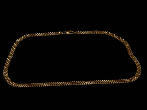 9 carat gold mesh link necklace.