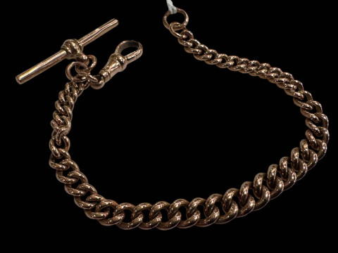 9 carat gold albert with graduated links.