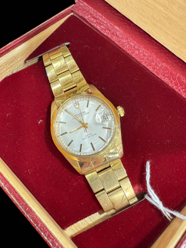 1970's Rolex Tudor gents Prince Oysterdate bracelet watch with original boxes and booklet.