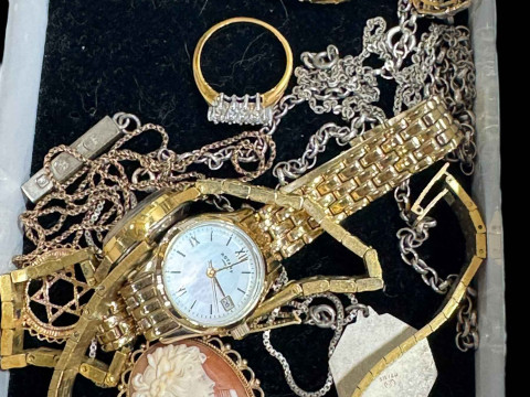 Jewellery and watches including ladies Rotary, 9 carat gold cufflinks,...