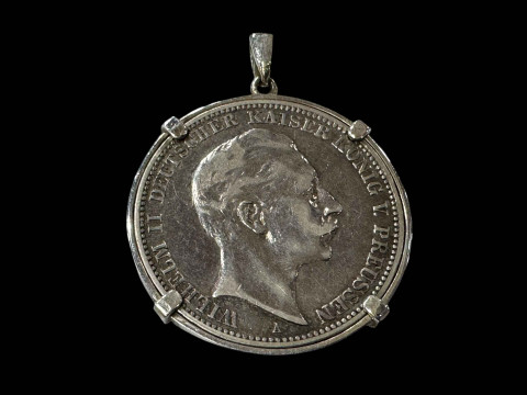 German Empire Kaiser Wilhelm II 1910 3 mark silver coin.