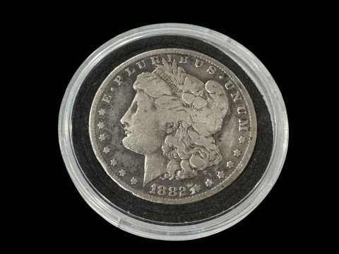 USA silver Morgan Dollar, 1882.