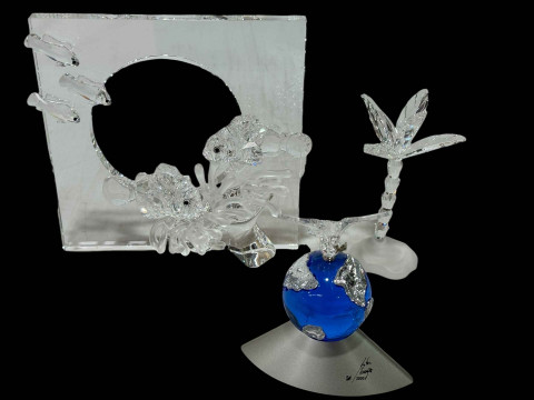 Swarovski Crystal Wonders of the Sea-Harmony, For You 2000 and Palm Tree,...