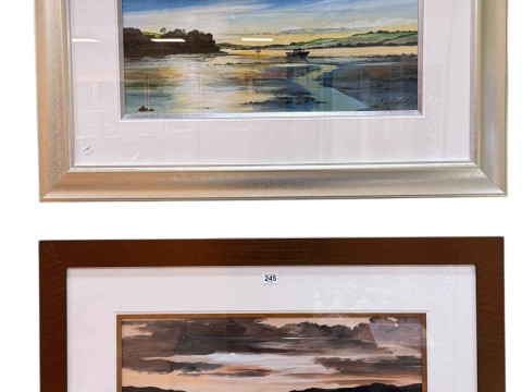 Digby Page, Perfect Day and Moonlit Estuary, two paintings, both signed...