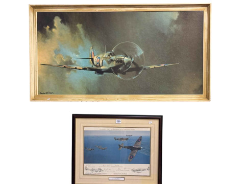 Keith Woodcock, Escort, Spitfires and Blenheims, signed by spitfire pilots...
