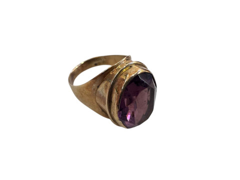 9 carat gold amethyst ring, costume jewellery, coins, medals, silver and other fob watches, etc. thumbnail