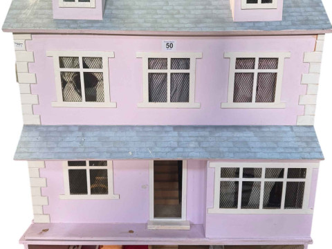 Large dolls house and furnishings.