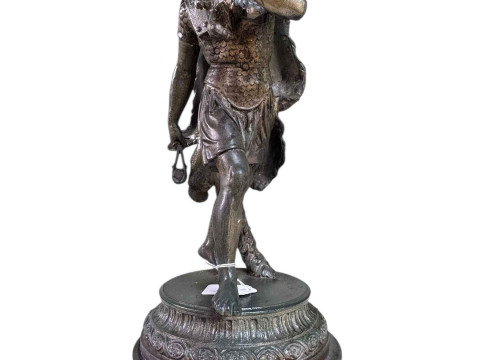 Large spelter figure of David, 44cm.
