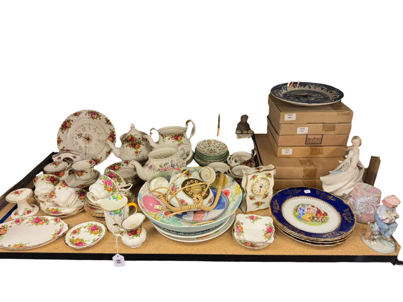 Royal Albert country roses tea ware, collectors plates, etc.