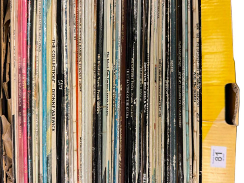 Seven boxes of mainly LP records, cassettes etc. thumbnail