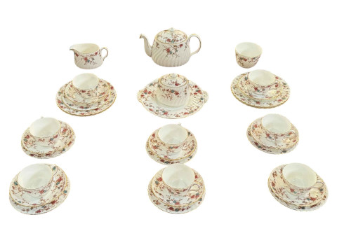 Thirty-two piece Minton Ancestral tea service.