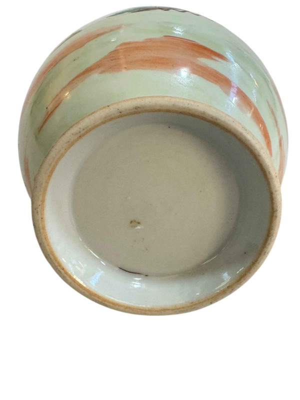 Chinese polychrome figure decorated vase, 23cm.