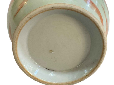 Chinese polychrome figure decorated vase, 23cm. thumbnail