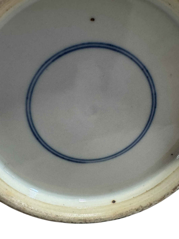 Large Chinese blue and white dragon vase, two circle mark, 40cm.