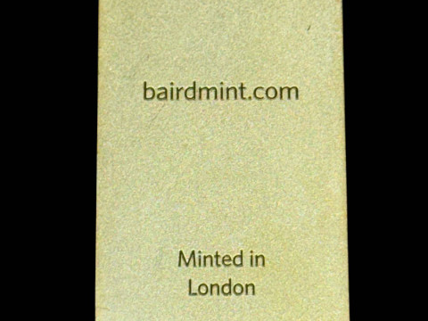 Baird and Co. 250g fine gold 999.9 cast bar, no. Y24985.  Buyers Premium is 20% plus VAT on this lot. *Viewing for this lot is by appointment only' thumbnail