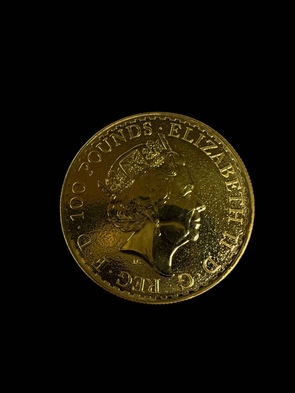 Britannia 2016 1oz fine gold 999.9 One Hundred Pound coin. Buyers Premium is 20% plus VAT on this lot.
