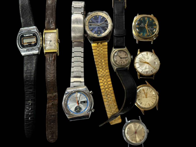 Nine various wrist watches.